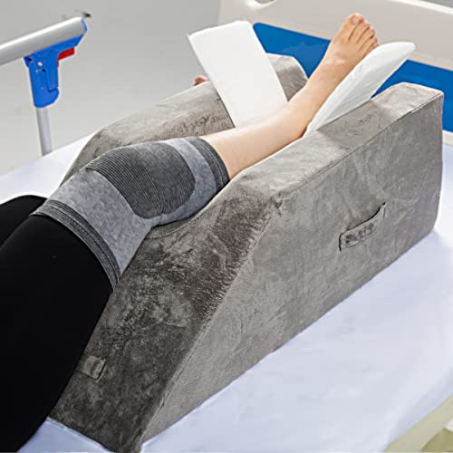 WDBBYL Leg Support and Elevation Pillow With U-shaped Groove and Etra Insert Pad For Surgery Recovery，Rest,Dual Handles Washable Velvet Cover