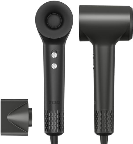 TQQ Hair Dryer, 200 Million Negative Ionic Hairdryer, 110, 000 RPM High Speed Brushless Motor Blow Dryer for 2min Fast Drying, 57dB Low Noise Travel Hairdryers for Women and Men