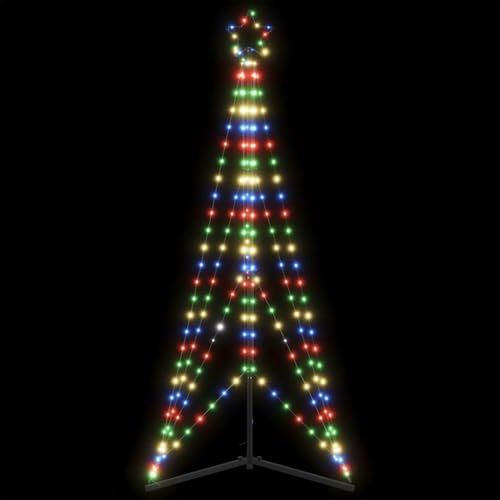 Homgoday Iluminación para árbol de Navidad 363 LED de colores, 182 cm, cadena de luces LED, cadenas luminosas para exterior, árbol de Navidad, decoración navideña