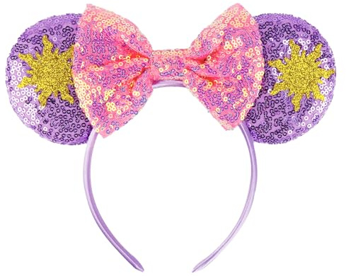 Mouse Ears Bow Headband Glitter Party Decoration, Child Girls Women Princess Party Decoration Cosplay Costumes