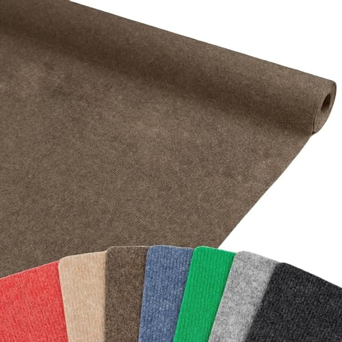 MadeInNature - Moqueta con aguja Malta, Moqueta de longitud y colores a elegir, marrón 2 x 2 m, antifuego B1, moqueta para ferias, stands, eventos, salón...