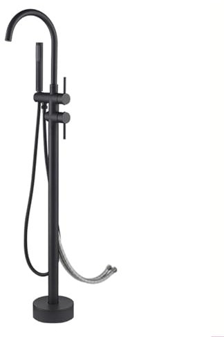 SdaryWare Mitigeur de Baignoire sur Pied Gris, 2 Fonctions, mitigeur de Baignoire-Douche sur Pied, Eau Chaude ou Froide. Mitigeur de Baignoire-Douche sur Pied, Gris.(Black)
