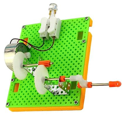 PERSELOSO Juguete Juguete Educativo Generador Eléctrico de Mano DIY Material Plástico y Resina y Desarrollo de Color Aleatorio para Niños y Estudiantes para Experimentos Científicos