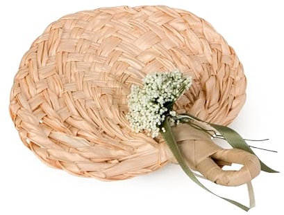 Mopec AA57100 Lot de 3 éventails Feuille de Palmier Marron 2 x 13 x 14 cm