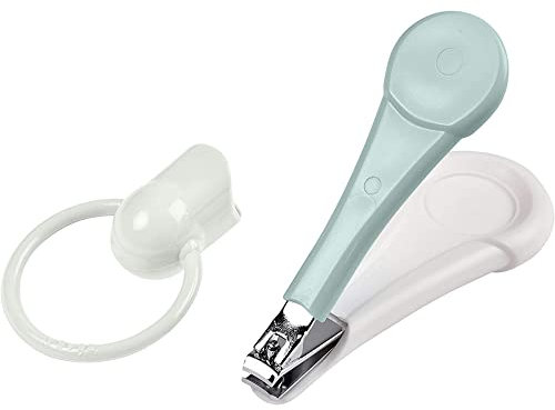 BÉABA - Nagelknipser für Babys und Kinder - Nagel-Pflege und Maniküre - Breiter und Ergonomischer Griff – Blau