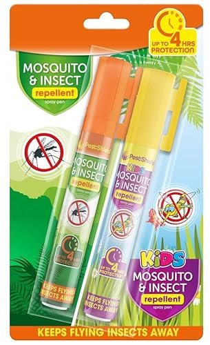 Mosquito & Insect Repellent Spray Pen - Natural Insect Repellent Spray Pen for Kids - 4 HR Protection Long-Lasting Effective Bug Repellent - Portable Skin Friendly - 2x10ml