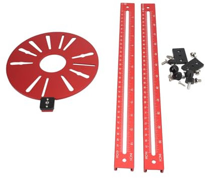 WODHMIEY Fresa circolare per legno, fresa circolare, binario di guida – Doppia scala precisa, diametro di taglio 50-152 cm, montaggio versatile, compatibile con diverse frese superiori, con asta di