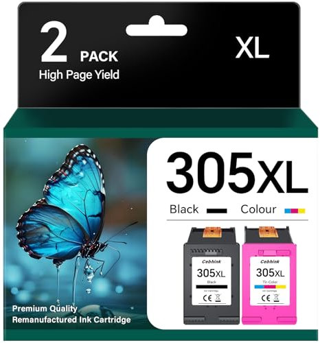 305 XL Druckerpatrone für HP 305 Druckerpatronen Kompatibel für HP Druckerpatronen 305 für DeskJet 2720e 2700 4120e 2820e Envy 6000 6020e (1 Schwarz 1 Farbe)