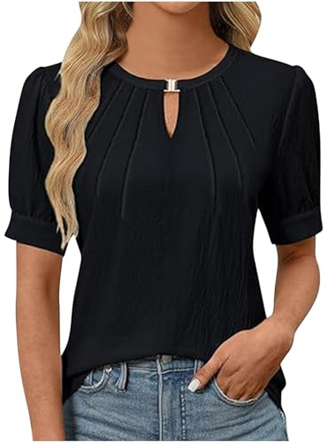 Cocila Maglia Sposa Offerta Camicia Oversize Bianca Estivo Donna Elegante di Raso T Shirts Nera Corta Magliette Decathlon Maglia Mezze Maniche Manica Sportive Cotone Blu Basic da Lavoro Carrera