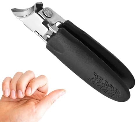Cortauñas curvadas - Tijeras de uñas con bordes oblicuos | Mordazas de corte anchas de acero inoxidable Recortadora robusta para el cuidado de las uñas Viajar Pedicura Manicura Personas Mayores