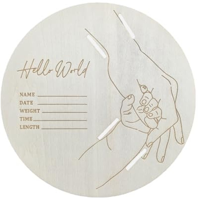 Gravures Kindergeburtsfeier Armband Display Holz Mutterschaft Armbandhalter Für Neugeborene Und Neue Eltern Wachstum Meilensteine Geschenke