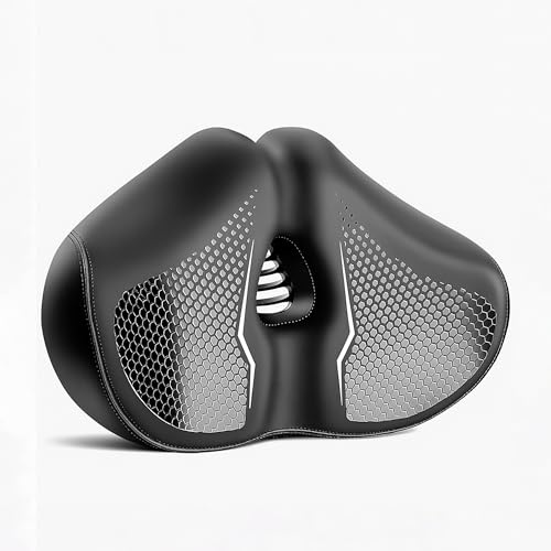Bike Seat Cushion for Haibike Trekking 5.0 2020, Short-Nose Oversized Saddle, Shock-Absorbing Durable Leather, Breathable & Secure for Road & Mountain