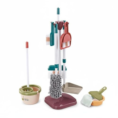 KiBcsLic Set de Limpieza Juguetes, Set de Limpieza para Niños, Juguete de Limpieza con Diseño Realista, Juego de Roles para Hogar, Guarderías, Set 667-59