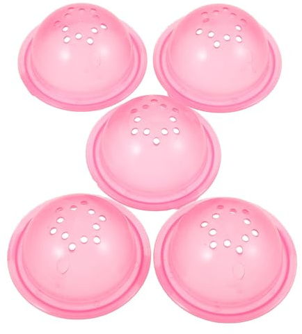 PLAFOPE Accessoires Cage Hamster : 5 Bouchons en Plastique Rose, Tube Externe, Montage Simple, Destinés Labyrinthe DIY pour Petits Animaux