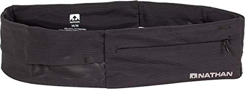 Nathan Zipster Running Belt for Men and Women, Bounce Free Waist Pack, Running Fanny Pack Women, Pockets with Zippers, Fits All iPhones