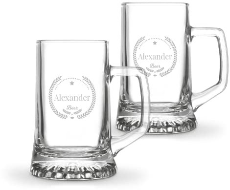 your surprise Chope de Bière Personnalisé - Chope de Bière Gravé avec Nom ou Texte