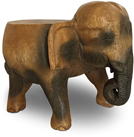 Thaiboo Beistelltisch Elefant Podest Blumenständer Hocker Wohnzimmer Holztisch