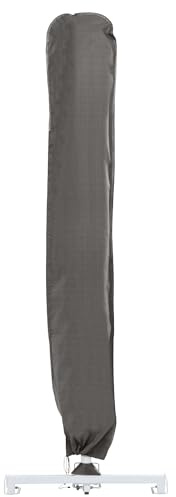 Perel Outdoor Schutzhülle für Sonnenschirm mit Freiarm, XL, Grau, 275 cm x 70 cm