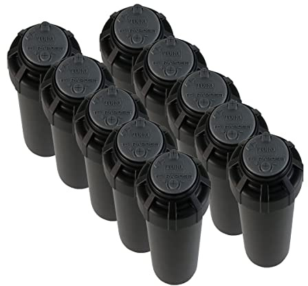 [Pack 10] Aspersor de riego T5P RS (Rapid Set) de Toro. Aspersor con Alcance de 7,6 a 15,2 Metros. Aspersor con Ajuste de Arco sin Herramientas. Difusor de riego cesped