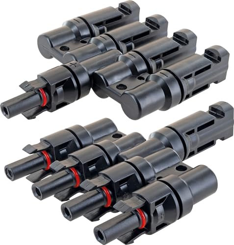 SCHWAIGER SOMC716542 Adapter Set Solarstecker 4in1 Erweiterung Solaranlage Solarmodule Verbindung Solar Stecker-Adapter Wetterfest UV-beständig Anschlusserweiterung Wechselrichter Speichersystem