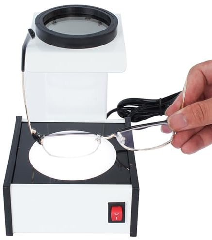 Lens Stress Tester Machine, Glasses Polarizing Stress Meter, with LED Light Source Design, Can Detect Authenticity Crystals, for Optical Lenses, Polarizers, Glasses