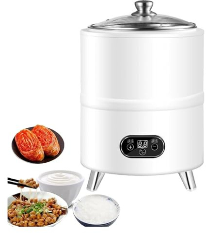 Yogurtera inteligente de temperatura constante, incubadora eléctrica de fermentación de 8 l for el hogar, con control de tiempo y temperatura, for vinagre de frutas, yogur y vino de arroz (blanco)