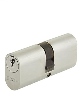 Ironmongery Solutions® Oval Profile Double Cylinders Keyed Door Cylinder Lock for Internal and External Doors Fixings Included (Satin Chrome, 80mm)