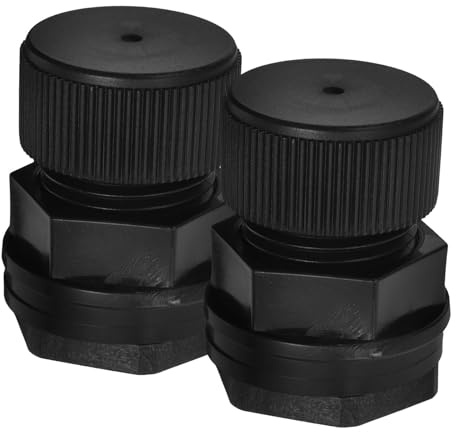 HOOWIFFY Raccordo Bulkhead in PVC Nero 3/4 Pollici Filettato 2 Pezzi