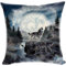 YISUMEI Kissenbezug 80x80 cm Home Decor Sofa Werfen Kissenbez¨¹ge Pillowcases Mond Wolf