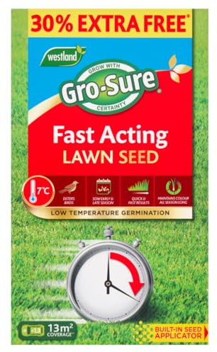 Westland Horticulture 20500299 GRO-Sure Fast Acting Lawn Seed 10m2 + 30% Extra (13m2)