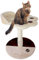 Mobiclinic, Katzenkratzbaum, Modell Oliver, Kratzbaum, 47x40x47, Katzenspielzeug, Unterstützt bis zu 10kg, Haustiermöbel, Weiche gepolsterte Basis, Sisalseil für kleine, Plüsch, Farbe beige