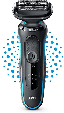 Braun Series 5 51-B1000m, Elektrorasierer, EasyClean Rasierer Herren, Wet & Dry - Blau