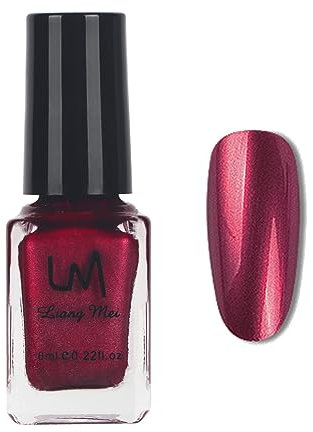 EONFAVE Metallic Nail Polish - Mirror Nail Varnish - 6ML Metallic Effect Nail Art Polish - Purple