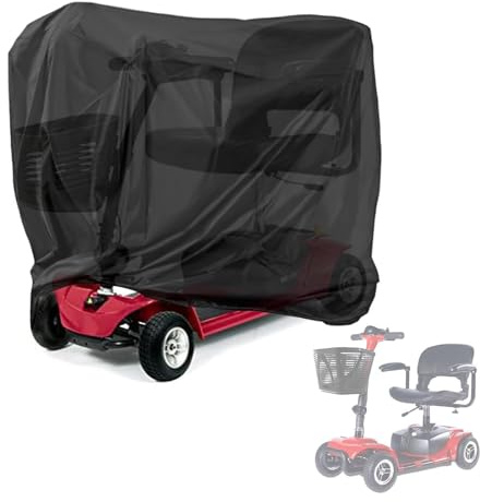Jungda Mobility Scooter Cover, Waterproof Scooter Cover for Outdoor Storage, 420D Oxford Fabric Heavy Duty Electric Mobility Scooter Accessories All-Weather Protection Covers- 42 x 23 x 38 Inch