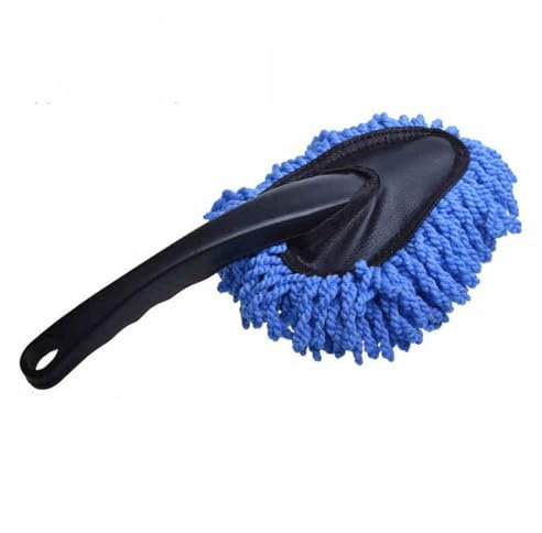 Glomora Car Exterior Duster, Short Handle Wheel Brush, Car Wash Brush Microfibre Extendable Cleaning Mop, Ergonomic Anti Scratch Strong Absorbent Microfiber Car Wash Wax Mop for Car Cleaning