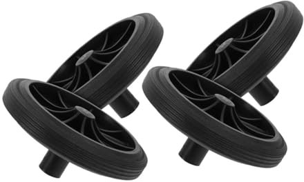 Kisangel 4 Pièces Roues De Rechange pour Poubelles Lot de Roues Caoutchouc pour Poubelles Remplacement De De