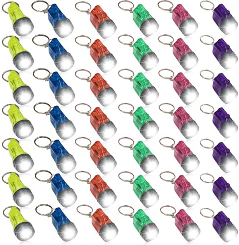 BAIFULAI 42 mini torcia portachiavi, 4 cm, mini torcia LED per bambini, torcia colorata per bambini, regalo per gli ospiti, campeggio, attività all'aperto, escursionismo