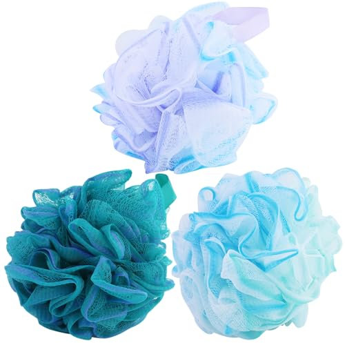 Confezione da 3 spugne da bagno, spugna luffa, spugna esfoliante, spazzola da bagno, spugna per doccia, spugna per doccia
