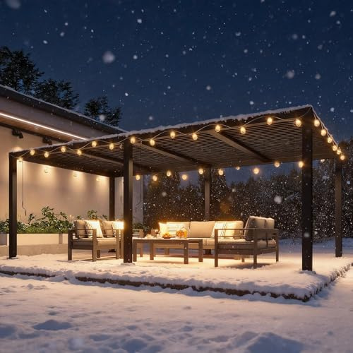 RoyalCraft 12' x 20' Louvered Pergola, Heavy-Duty Aluminum Outdoor Pergola, Metal Hardtop Gazebo with Adjustable Roof for Patio, Deck, Garden, Yard