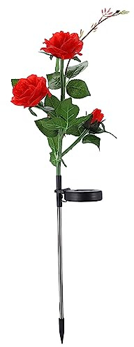 BESPORTBLE Solare Da Teste Rosa Decorazione Per Cortile Aiuole Recinzioni Vialetti Patio Solare Facile Da Usare