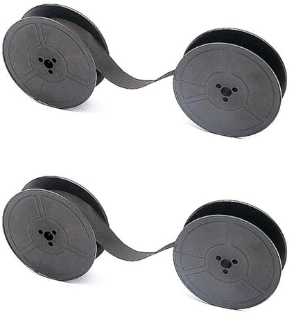 GNURBDILFO 2ST GR1 Skrivmaskinsband Twin Spool Skrivmaskinsband Ersättning för de Flesta Skrivband (Svart)