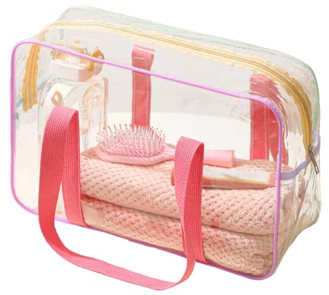 Trousse de Toilette pour Femme Pochette de Rangement Transparente pour