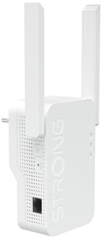 STRONG Ripetitore WiFi 6 AX3000 da presa muro – Amplificatore WiFi potente Dual Band con antenne esterne, WiFi extender per casa, 4K ideale streaming, gaming e multi-dispositivo
