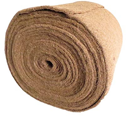 Tapis de coco en rouleau avec latex 0,5 x 10 m, épaisseur 7 mm (9,58 €/m²), isolation chanvre, isolation phonique, isolation durable, isolation, isolation thermique, naturel, fibre de coco