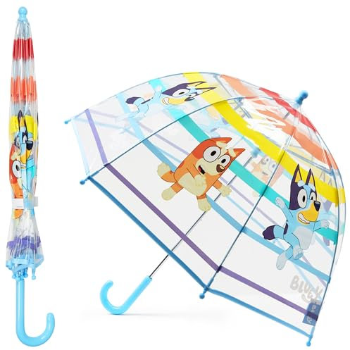BlueY Regenschirm Kinder, Stockschirm in Glockenform, Transparent - Geschenke für Kinder