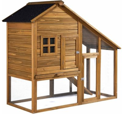 Gallinero de Madera Lily con Caja Nido - Marrón