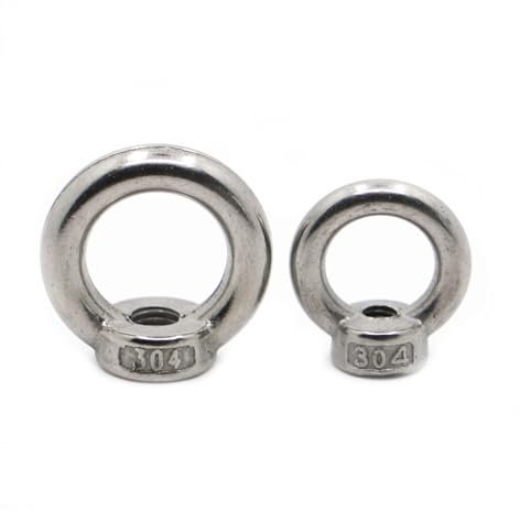 M3 M4 M5 M6 M8 M10 M12 DIN582 Ögonmutter Rostfritt stål Marinlyftögla Mutter Ringmutter Öglehål for linlyft(M4 5pc)