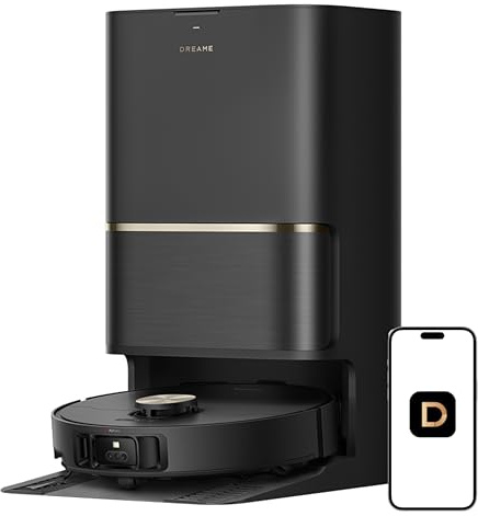 DREAME L50 Ultra Robot Vacuum and Mop Black with Auto-Empty and Mop Self-Cleaning, Precise Obstacle Avoidance, 19,500Pa Suction, HyperStream Detangling DuoBrush