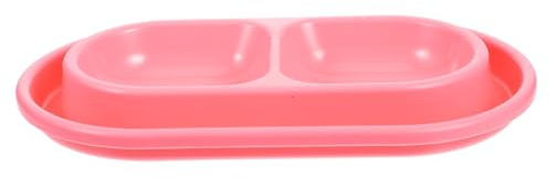 DOITOOL Ciotola Doppia per Gatti e Cani di Piccola Media Taglia in Pp Rosa Design Antiformica per Cibo e Acqua, per Mantenere Pulito Pasto Quotidiano