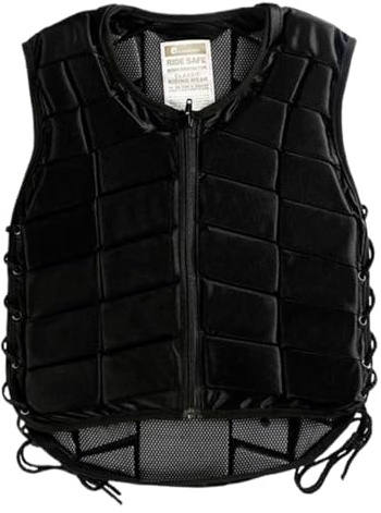 Hperu Gilet da equitazione, Gilet protettivo di sicurezza per assorbimento degli urti con cerniera e cinturino regolabile, Equestre morbido e traspirante per donne, ragazzi, ragazze